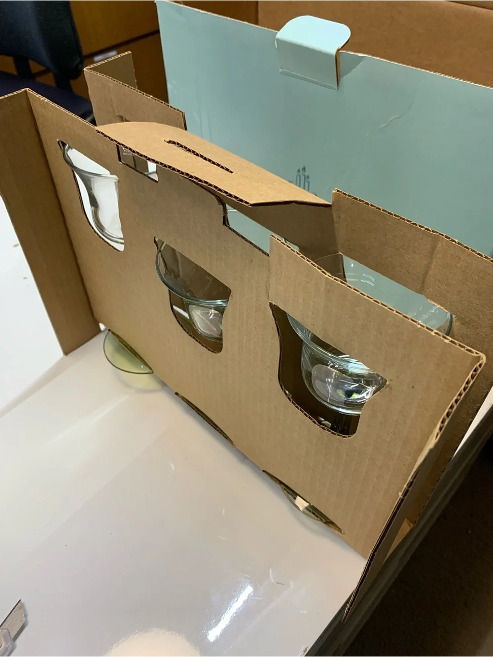 Partylite Radiant Glow Stemmed Trio candle holders  P7998 NEW in Box